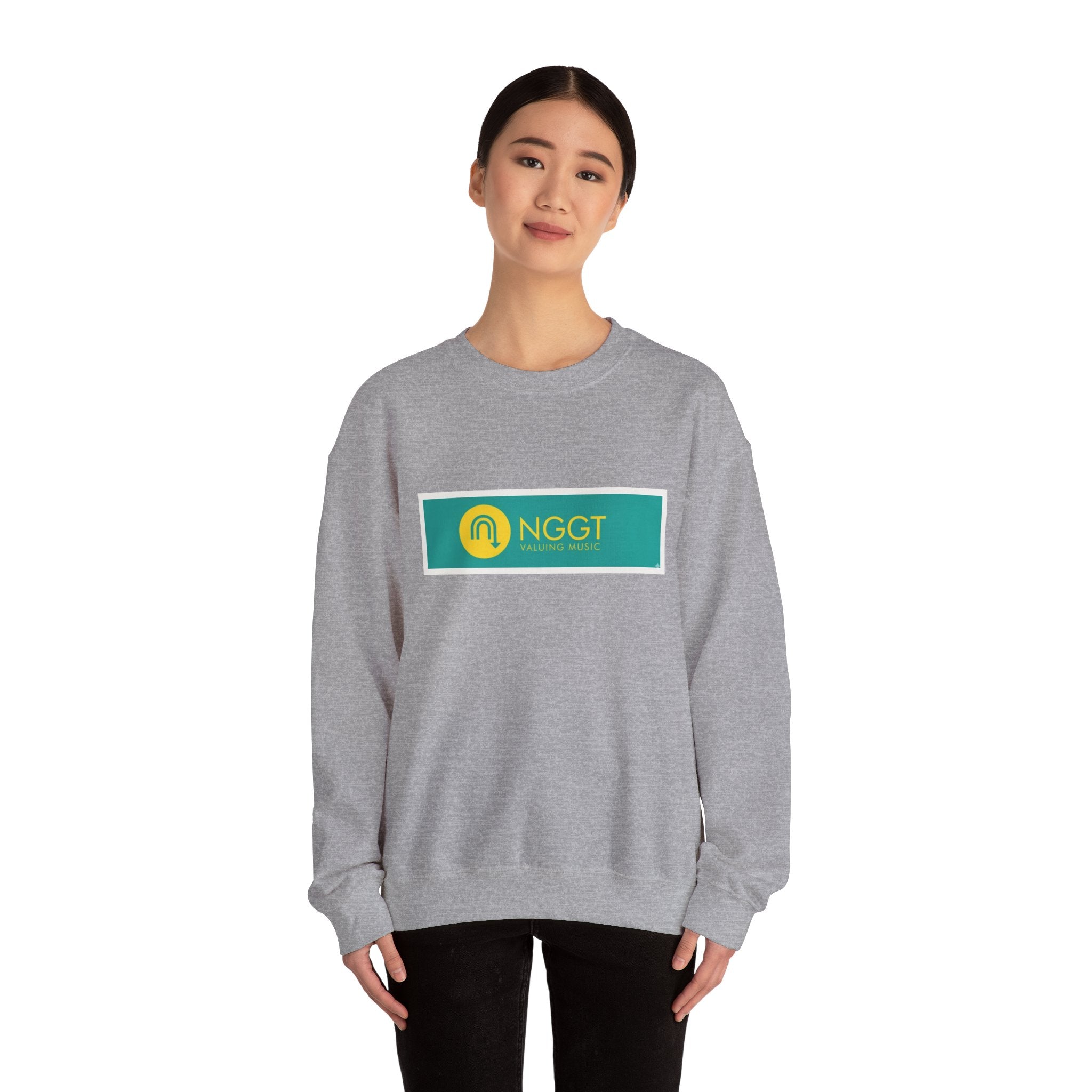 NGGT Logo Crewneck Sweatshirt — Green & Yellow Branded Pullover